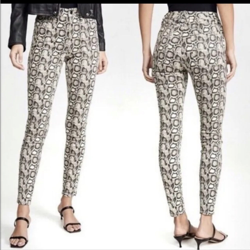 GOOD AMERICAN SNAKESKIN PRINT STRETCH PANTS 16